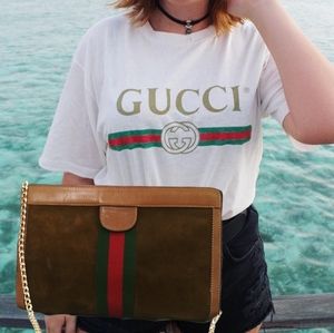 ♣♥♣BEAUTIFUL GUCCI SHERRY LINE  CLUTCH AUTHENTIC♣♥♣